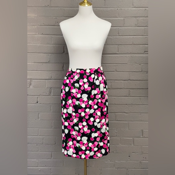 Valentino  Night   vintage floral print skirt 6-8 - Picture 1 of 7